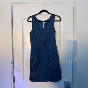 LC Lauren Conrad Teal Pleated Midi Dress